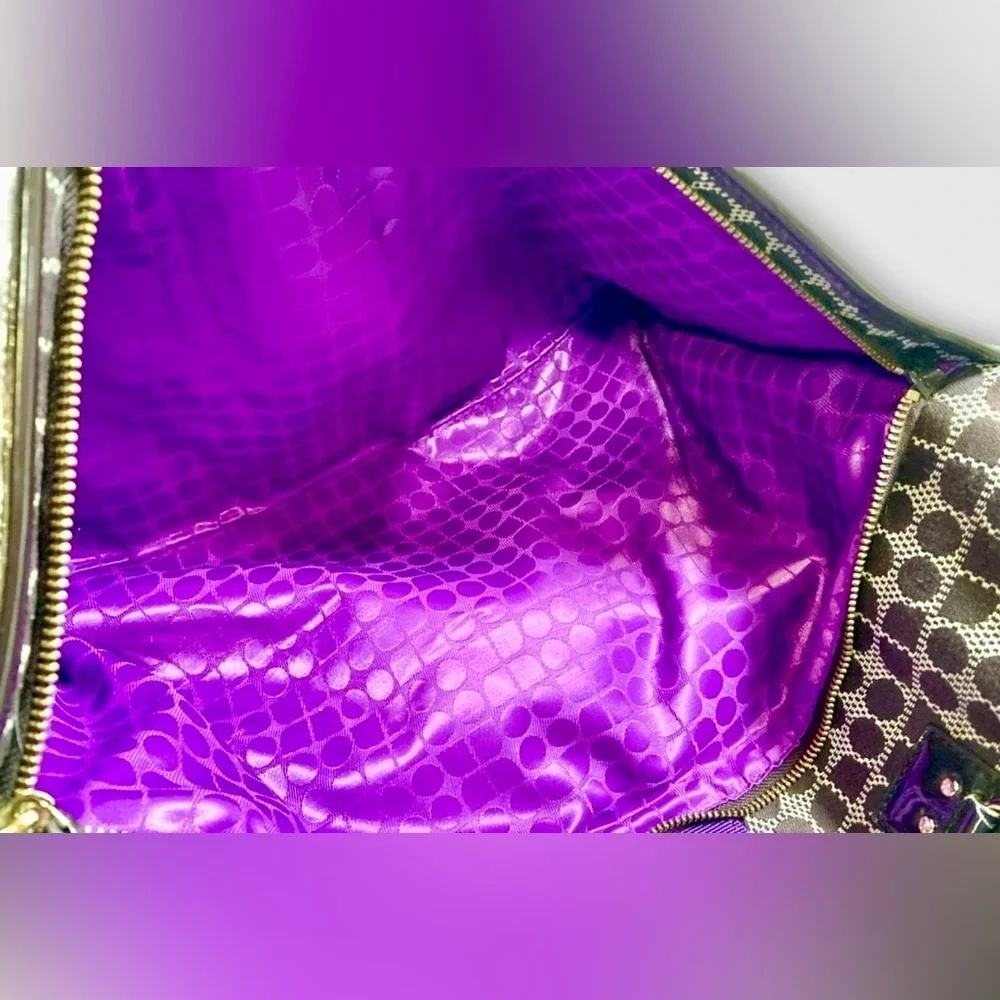 Kate Spade Brown and Purple Travel Duffle Bag